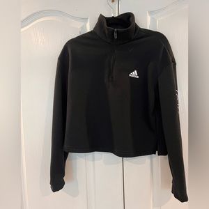 Adidas Cropped Fleece Quarter Zip